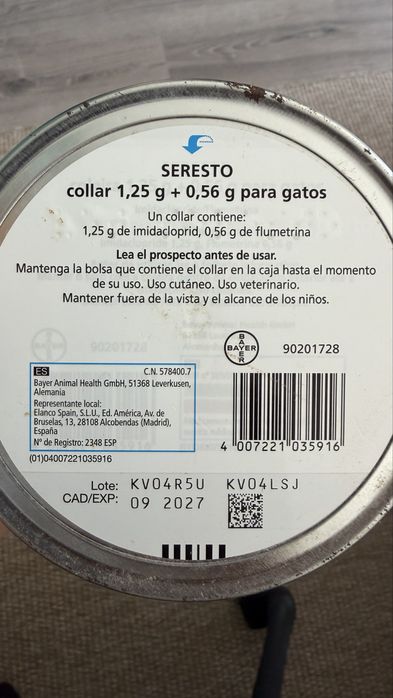 Coleira seresto nova