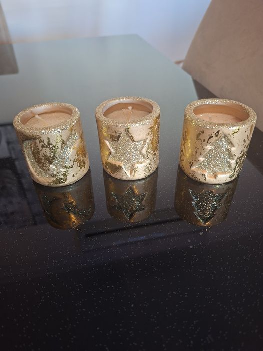 Velas de natal glitter