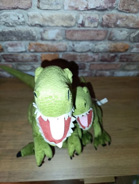 IKEA JÄTTELIK Pluszak dinozaur, Thyrannosaurus Rex duży 66 cm i mały