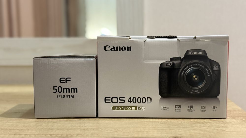 Фотоапарат Canon 4000d  18-55+ 50 mm 1.8