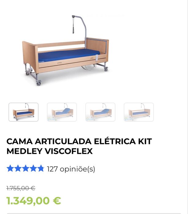 Cama articulada - Apenas 1 mês de uso - colchão anti-escaras.