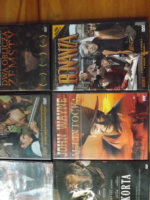 Western, Bonanza, McLintock, Eskorta, 7 wspaniałych i inne dvd film