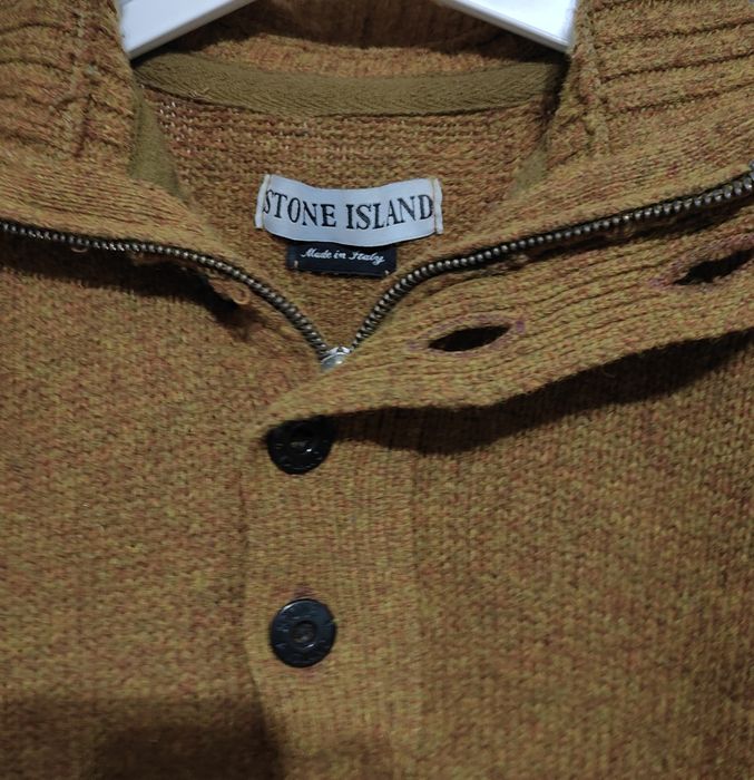 Вінтажний світер Stone Island Шерстяний, 1/3 zip Casual Drip Drill