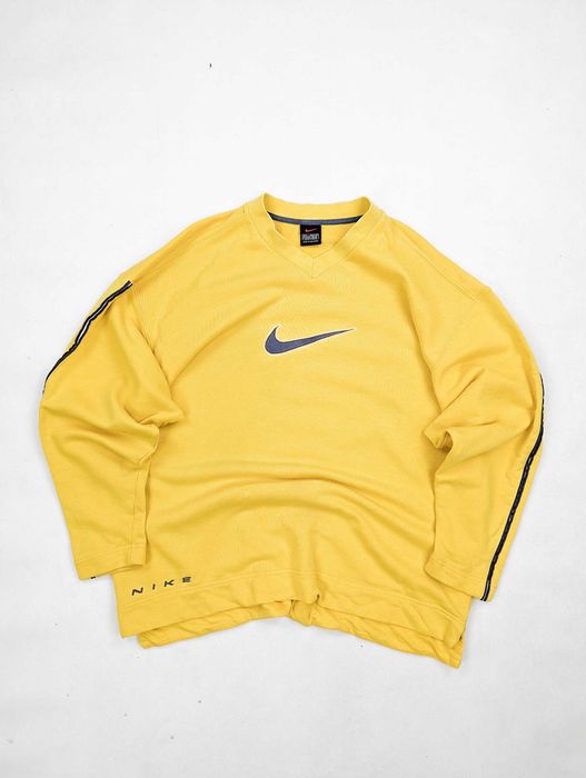 Nike vintage żółta bluza L logo boxy