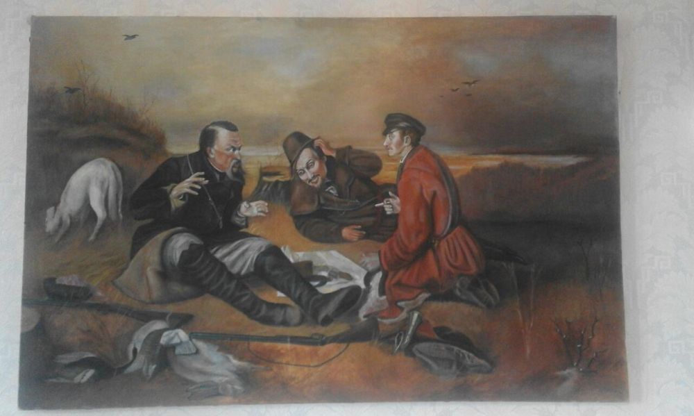 Картина з картини В.Г.Перова "Охотники на привале"