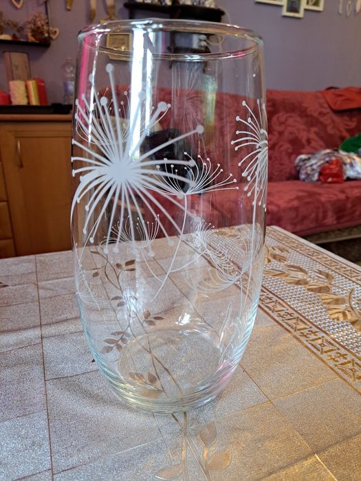 Wazon dmuchawce szklany