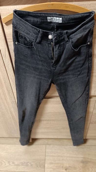 Jeansy szare ciemne rozmiar 38
