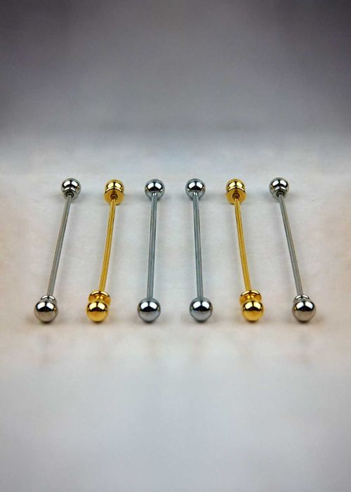 Srebrne złote szpilki collar pins do kołnierzyka koszula pincollar