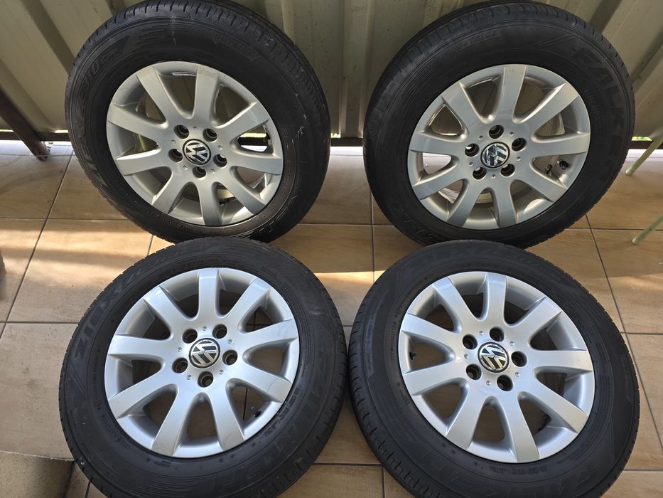 Koła Alufelgi VW 15" 5x112 ET50 + Opony Falken 195/65R15 Volkswagen