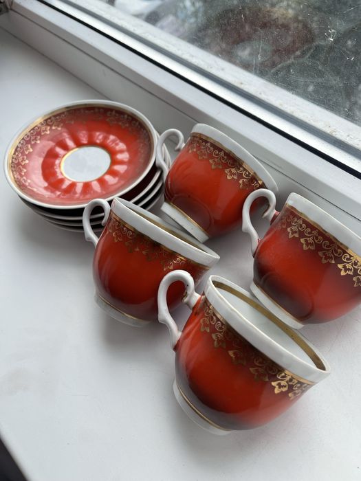 Набор чашек и блюдца, посуда ссср, чашки ссср, блюдца ссср