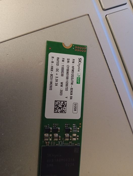 Накопичувач M.2 NVMe 2280 512 GB SK Hynix (Здоров'я 100%)