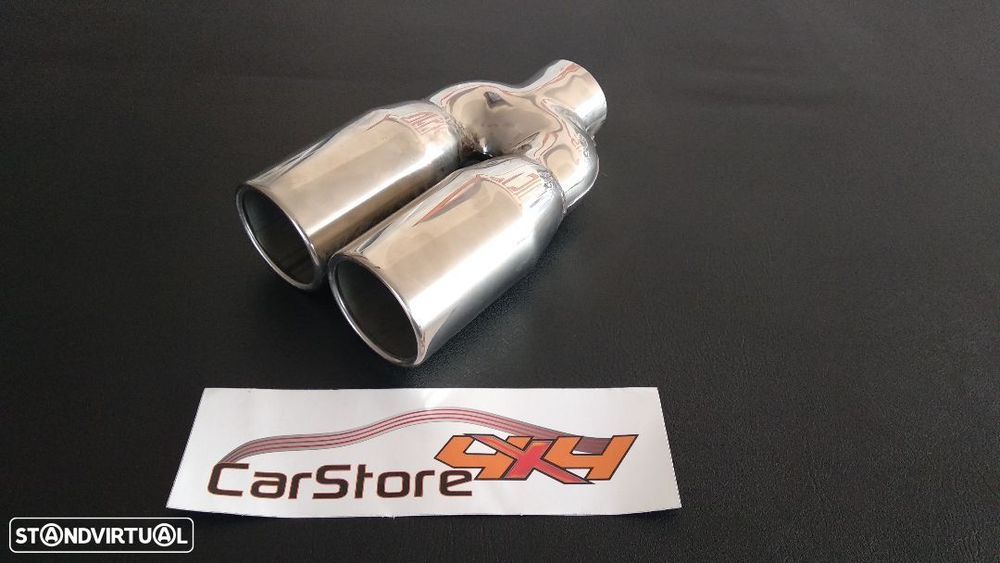 Ponteira de escape Inox Dupla  76mm