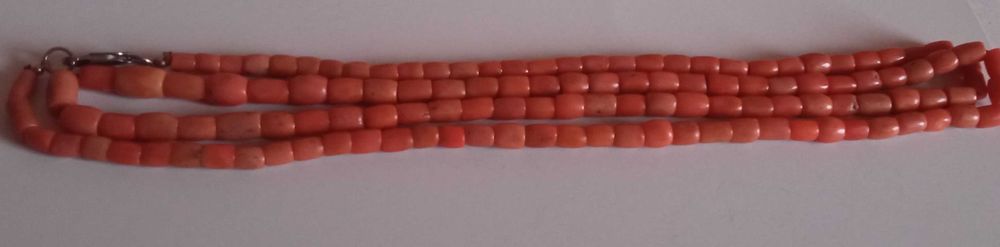 Намисто старовинне з рожевих коралів, 90 см.
