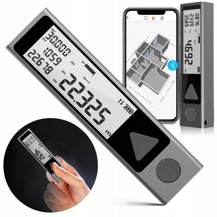 Dalmierz Laserowy Profesjonalny Widoczny Cyfrowy Miernik Odległości