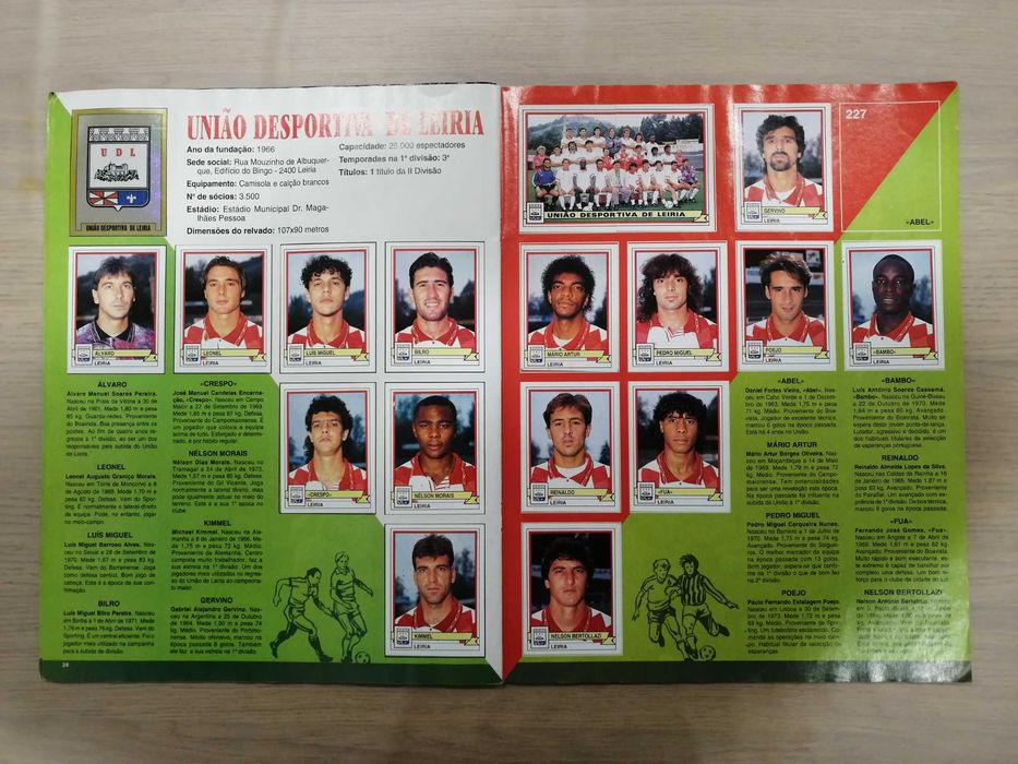 Caderneta Futebol 94-95 - Panini [Incompleta]