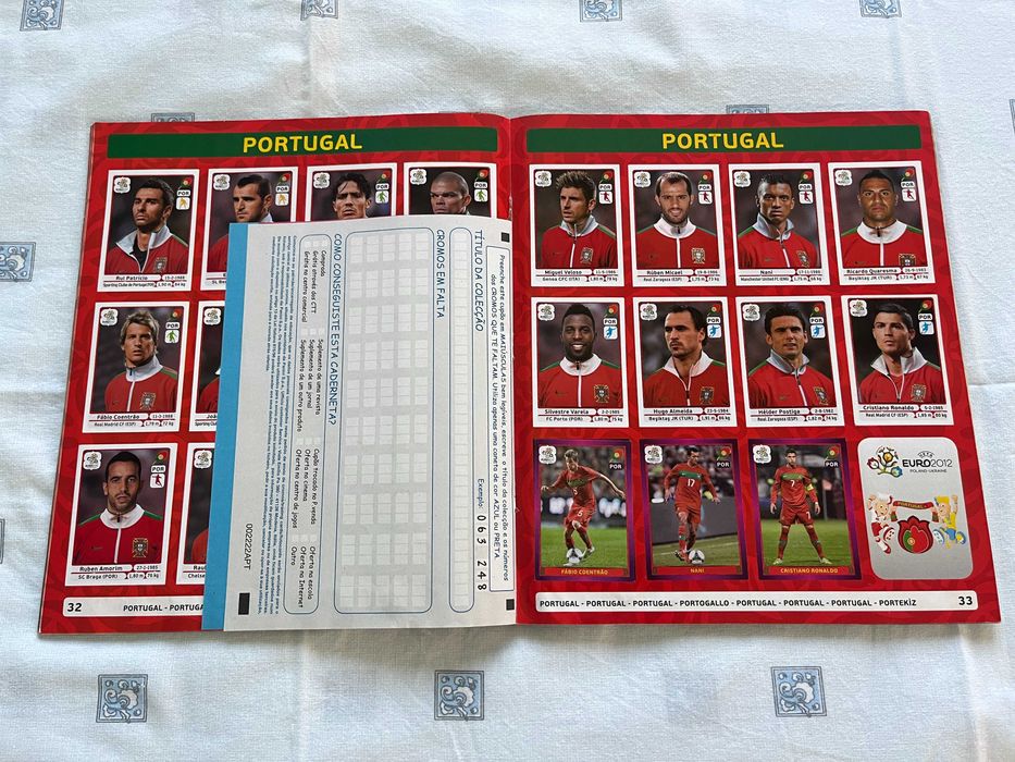 Caderneta completa Panini euro 2012 - como nova e plastificada