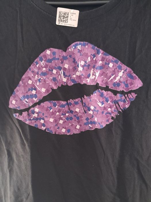 Czarna damska koszulka M