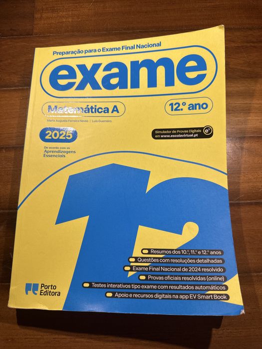 livro de preparação para exame de matemática  - 2025 - Porto Editora