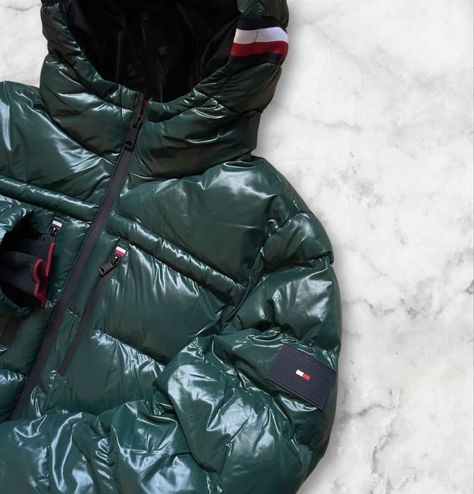 -55$ S 44 M 46 Tommy Hilfiger пуховик куртка парка зимняя с м зелена