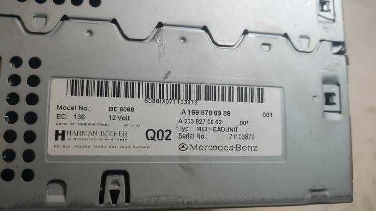 Radio CD MERCEDES W245 Oryginalne A2038270062