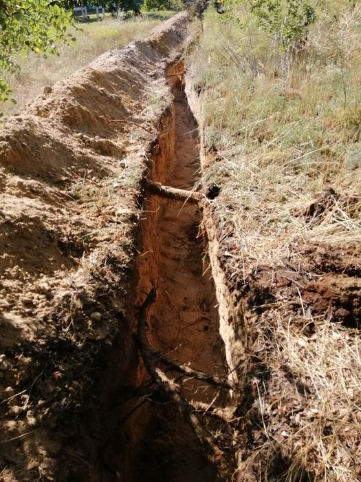 Копка, земляные, земельные работы, траншеи, копаем вручную, техникой ...