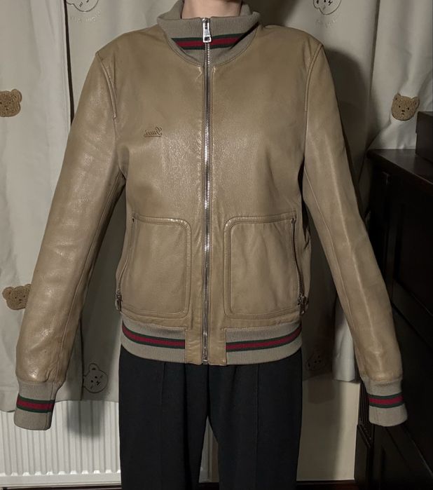 Шкіряний бомбер Gucci