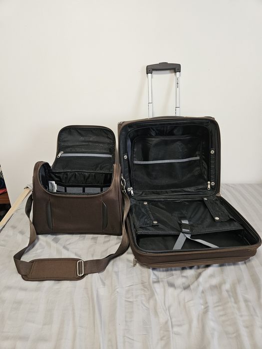 Mala de cabine mais bolsa Samsonite