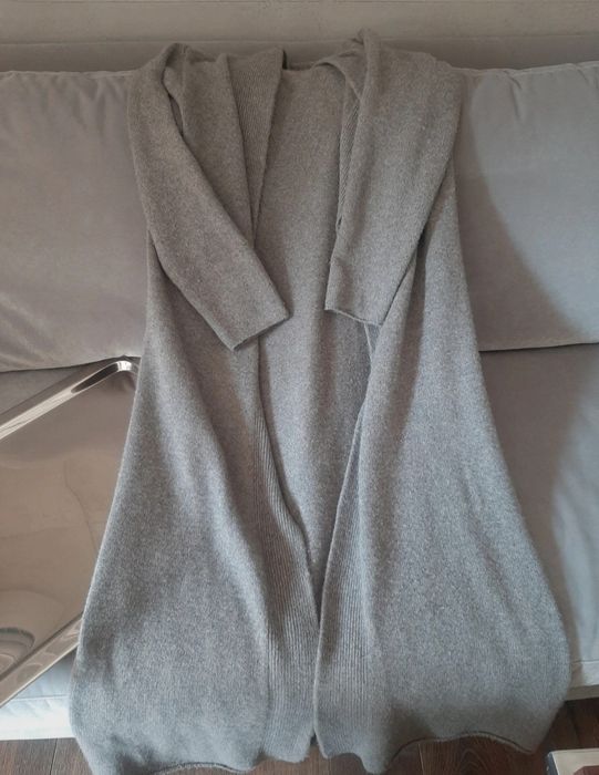 Zara Premium 100% kaszmir Nowy dlugi plaszcz kardigan