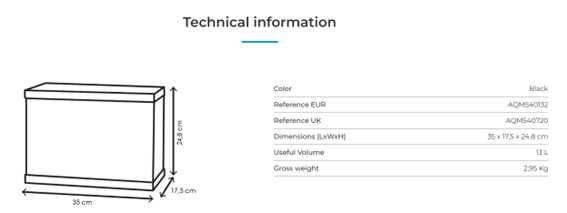 Aquário Ciano Aquarium Aqua 15C de 13 litros