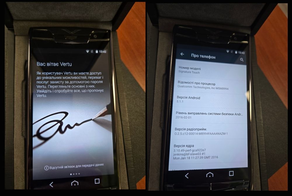 Vertu signature touch alligator black 100% оригинал