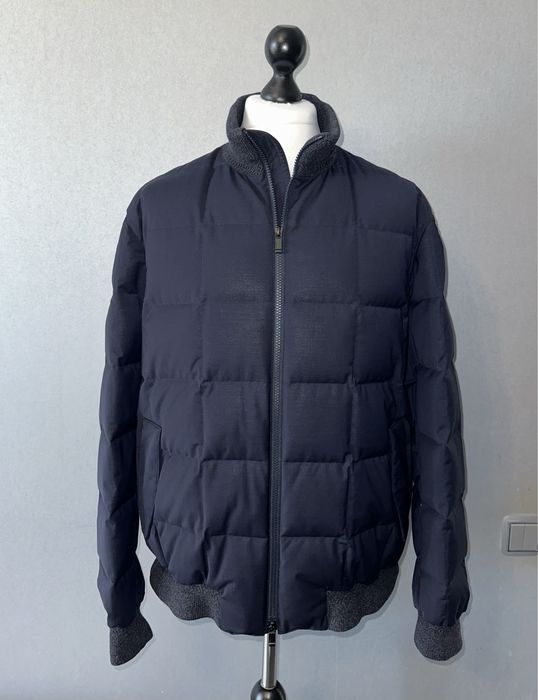 Пуховик-бомбер из шерсти Ermenegildo Zegna