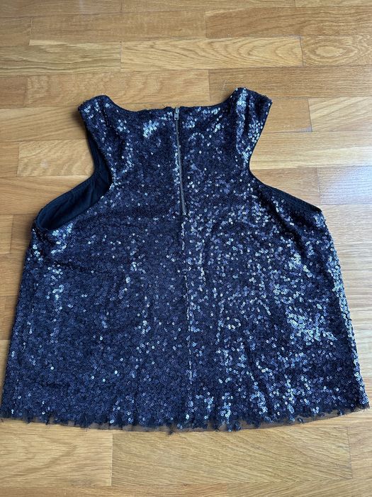 Top curto azul pretróleo - Zara