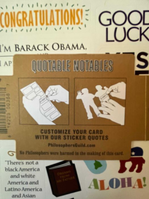 Cartão de Saudação e Autocolantes "Barack Obama"