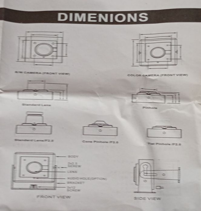 Mini Câmera CCTV  vigilância 2 unidades