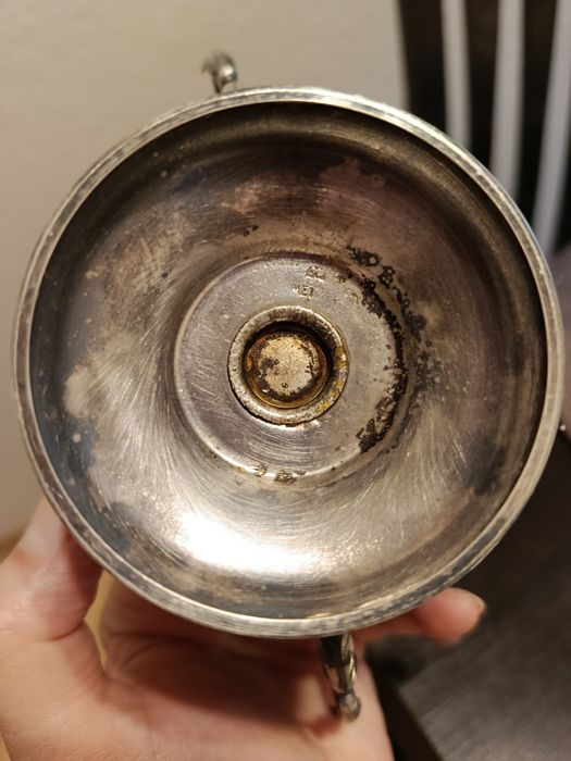 Hefra Cukiernica z mosiądzu platerowanego srebrem