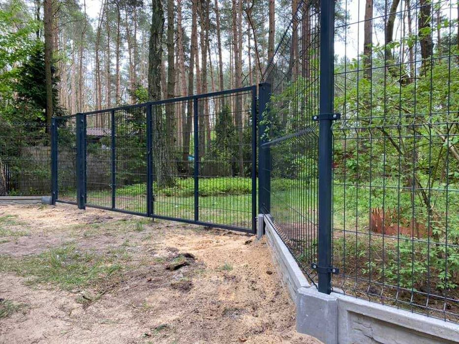 Ogrodzenie Panelowe Kompletne  Panel 3D FI4 Brama Furtka OCYNK + RAL
