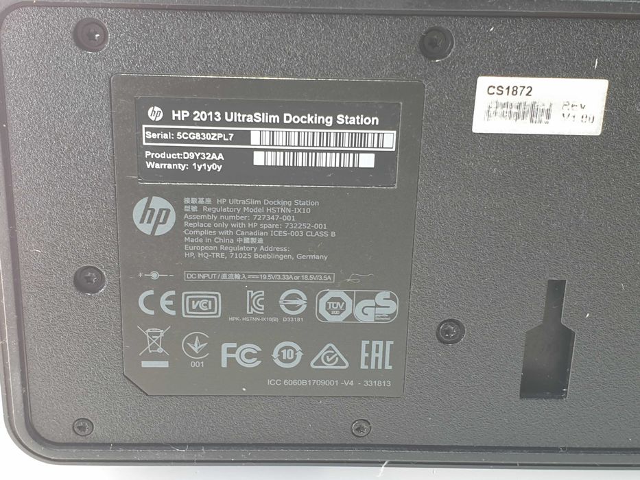 док станція HP  2013  D9Y19AA+комплект