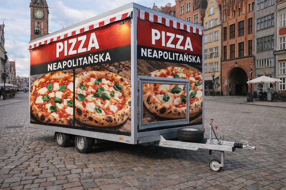 przyczepa gastronomiczna food truck solidne wykonanie  idywidualny projekt pizza kebab lody kurczak