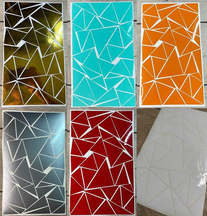 Треугольники камуфляж на мото пластик соти мотоцикл на бак