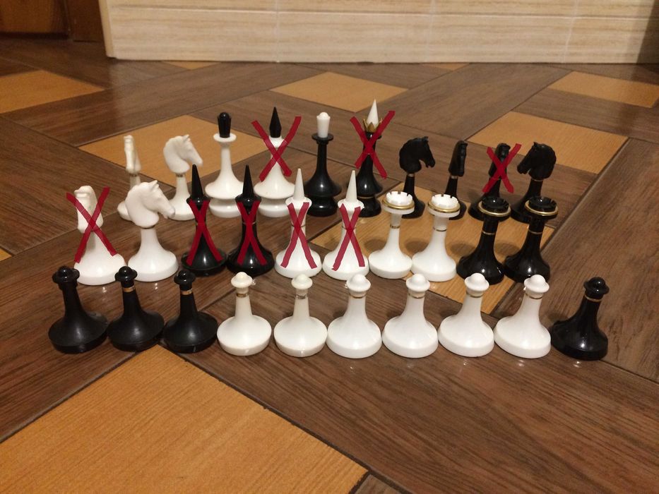 Шахові фігури (карболит) поштучно, олімпійські шахи 1980 р. Б/У.