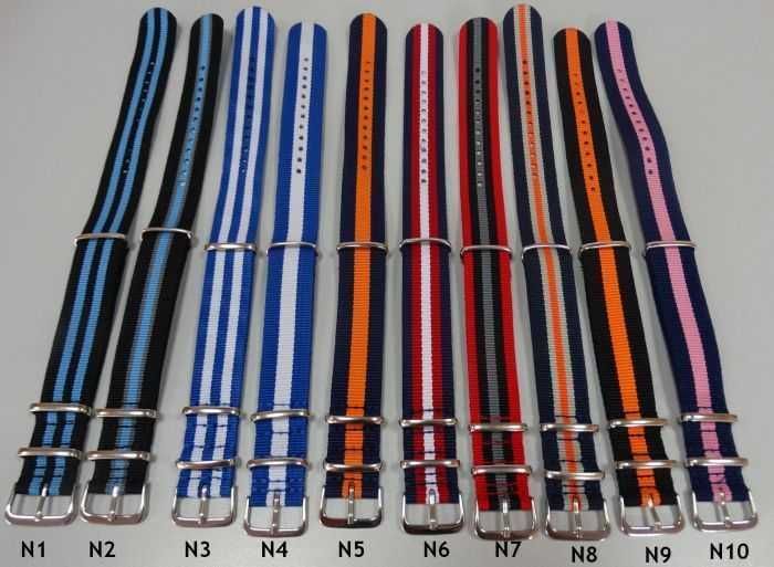 Pasek nylonowy NATO do zegarka 20mm strap zulu parciany materiałowy