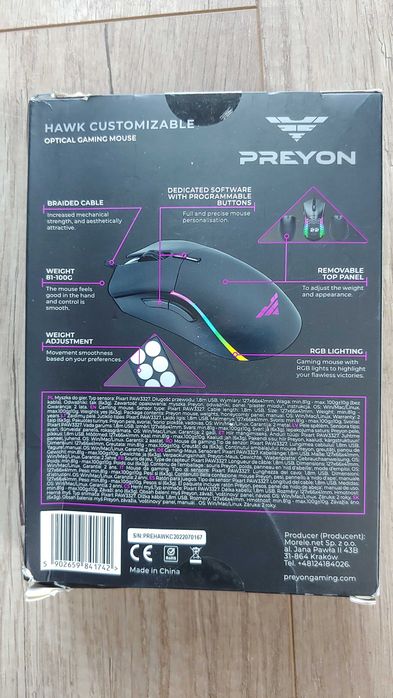 Mysz PREYON Hawk Customizable