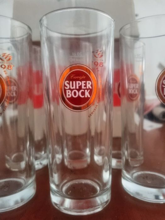 Vintage 6 copos super bock  espo 98