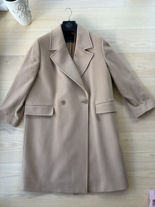 Płaszcz Massimo Dutti camelowy karmelowy beżowy