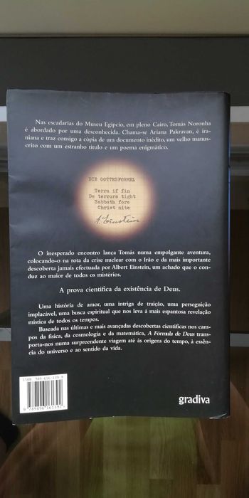 Livro A Fórmula de Deus de José Rodrigues dos Santos