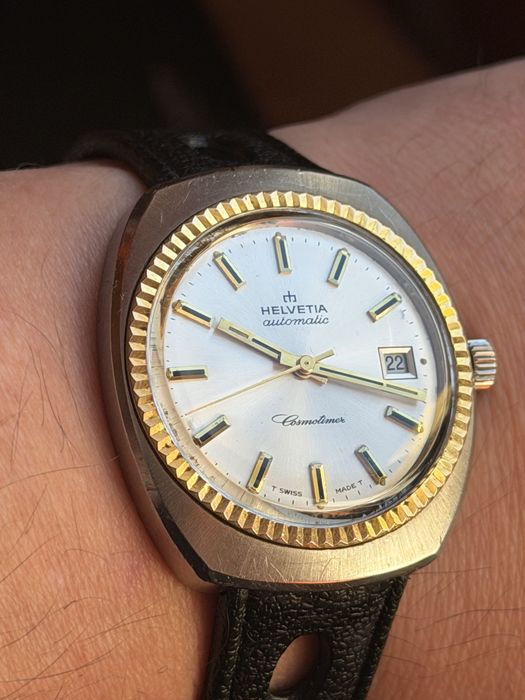 Helvetia Cosmotimer Automatic, duży rozmiar  38/41mm, piękny stan, pudelko