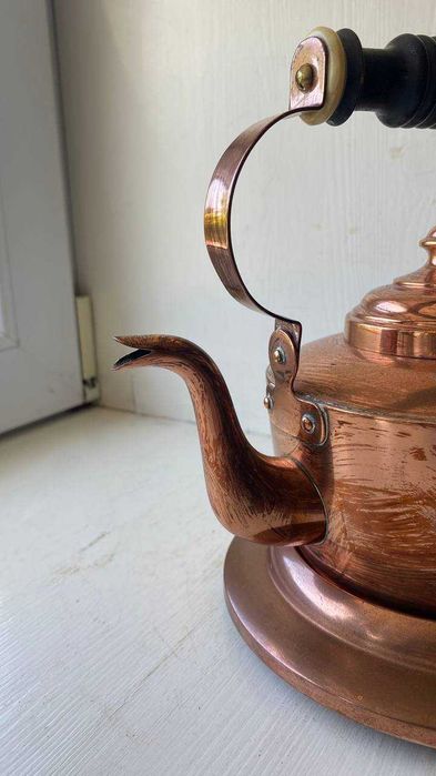 Чайник медный на 0,8 л. на подставке