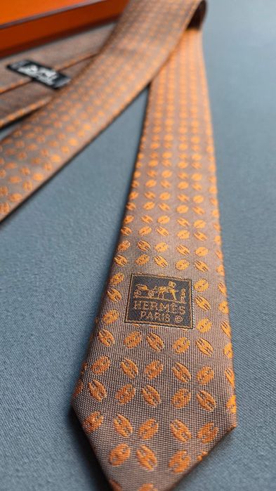 Krawat jedwabny HERMÈS + box