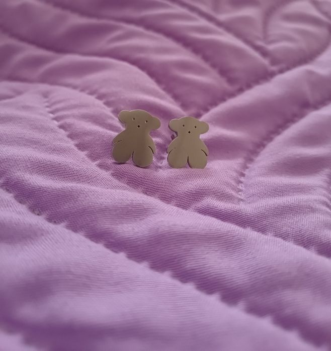 Brincos do ursinho em aço