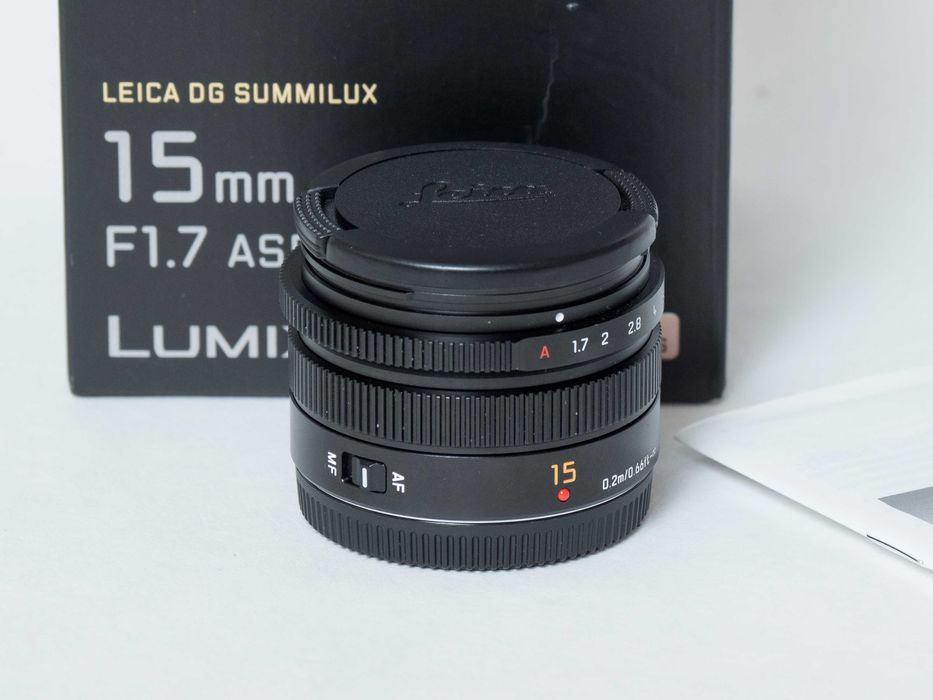 Panasonic Leica DG Summilux 15mm f/1.7 m43 – idealny + dekiel Leica